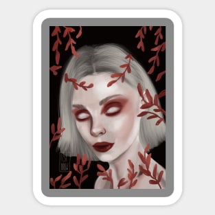 slavic mythology beautiful demon Sticker